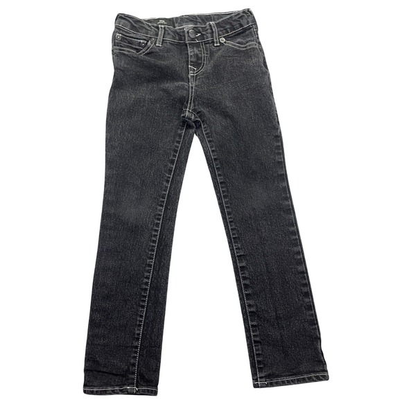 True Religion Jeans Relaxed Slim Black Wash Denim Pants‎ Girls Size 7 Fits 22" - Picture 1 of 8